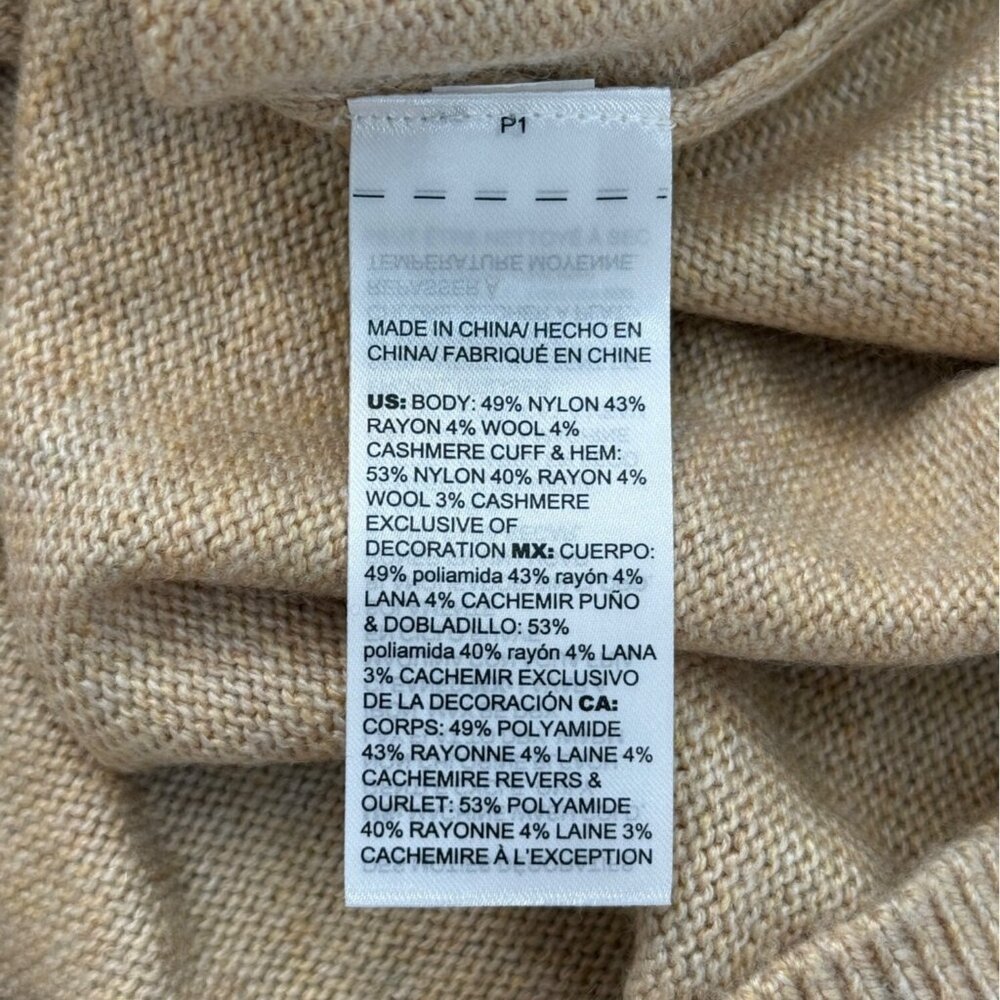 Chicos Pullover Sweater Embroidered Cheetah Long Sleeves Beige Womens XL NEW - Picture 8 of 9